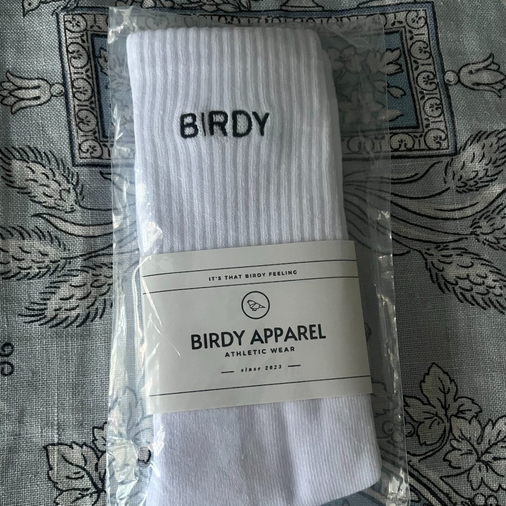 New In Package Birdy Apparel Socks White